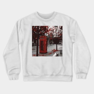 Red Phone Booths I London Street Nostalgia Crewneck Sweatshirt